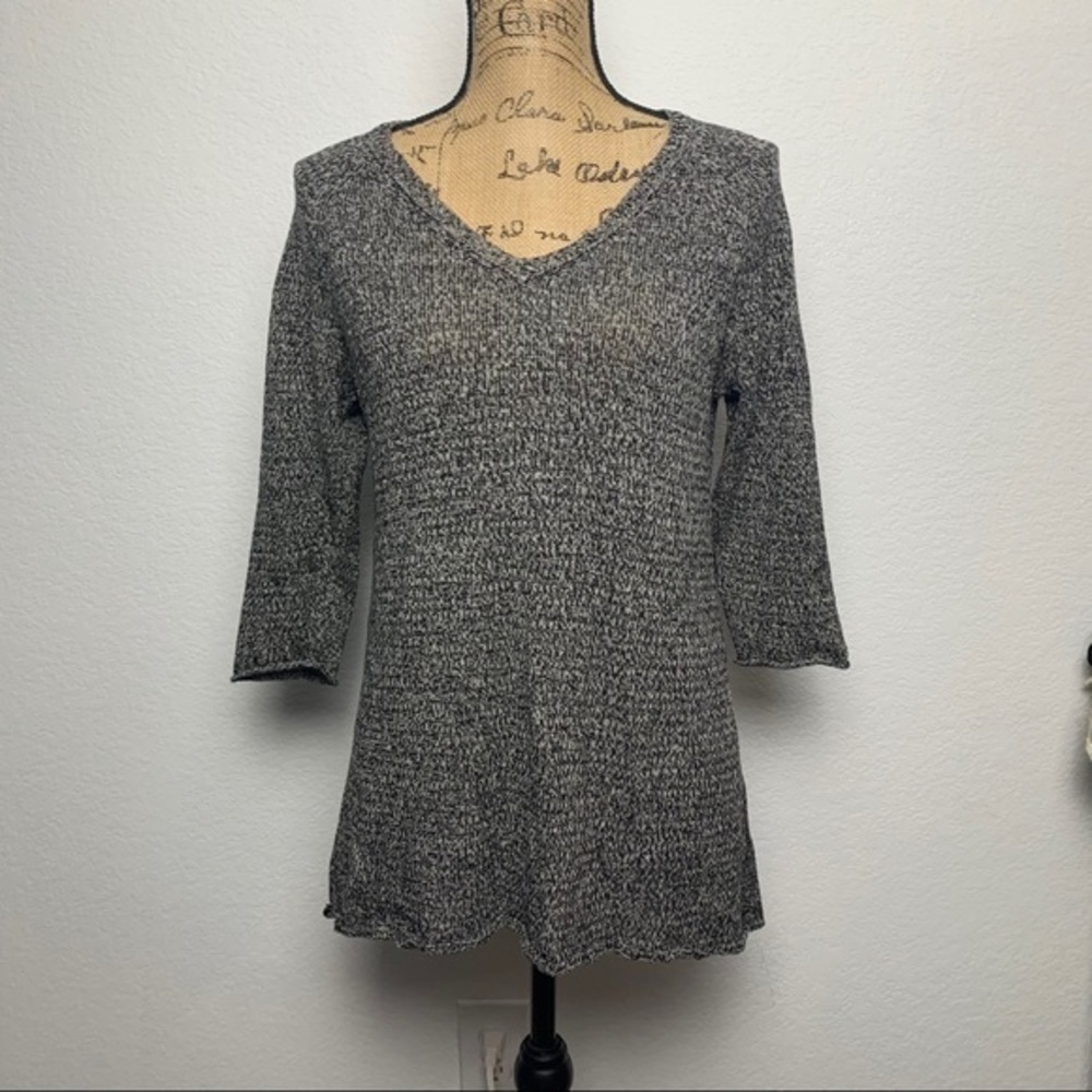 Eileen Fisher wool linen blend S gray B4